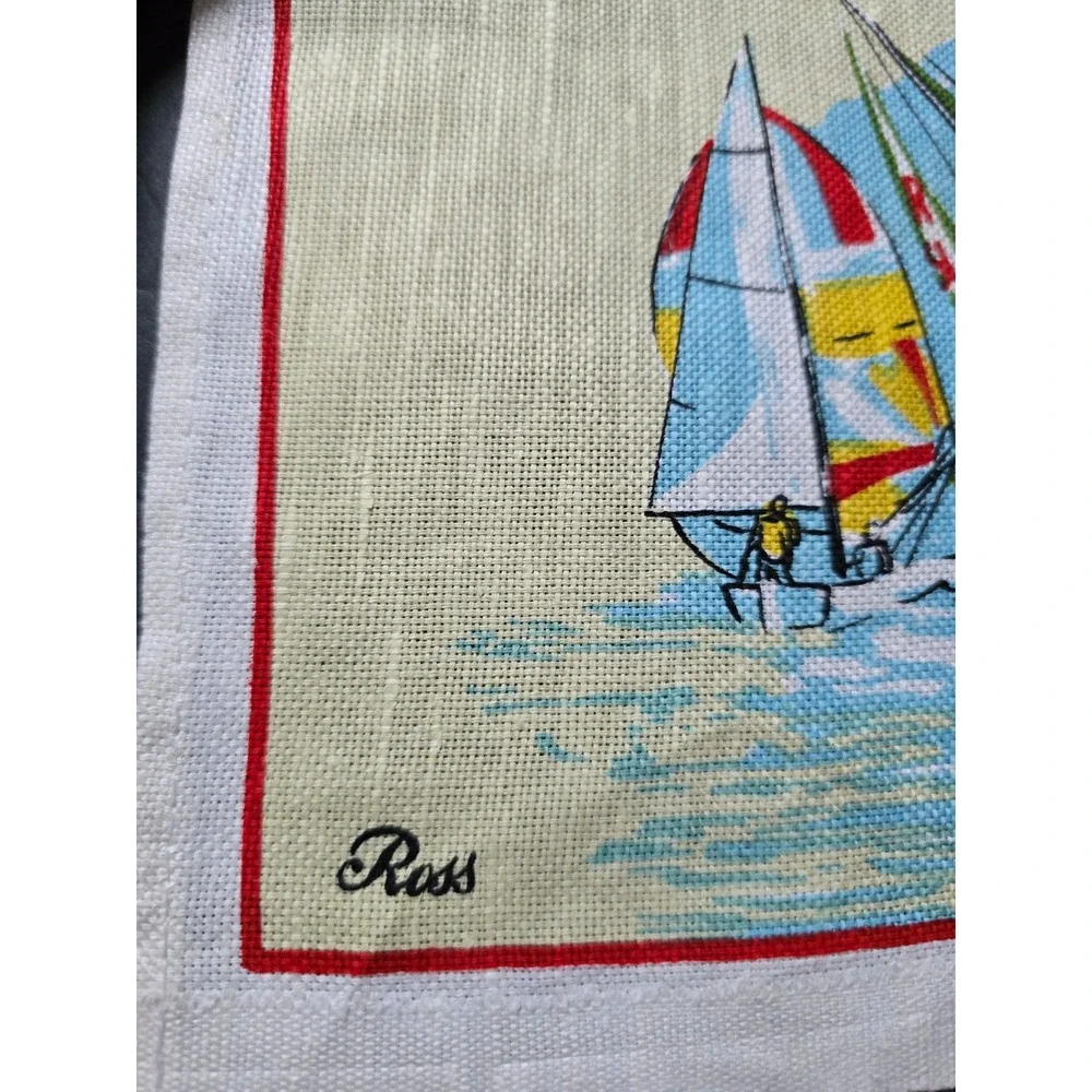 Unique Australian tea towel, 19x30,Bright‎ Colors excellent condition ships fast